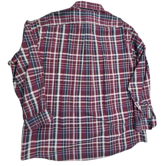 Gold Label Shirt Button Down Men's XXL Long Sleeve Cotton  Plaid Red - Picture 5 of 10